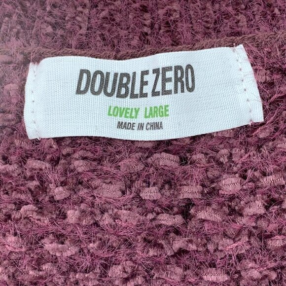 Double Zero Heathered Plum Chenille Sweater - Picture 4 of 6